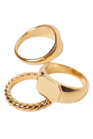 3-pack Gold-plated Rings - Gold-colored - Ladies | H&M US
