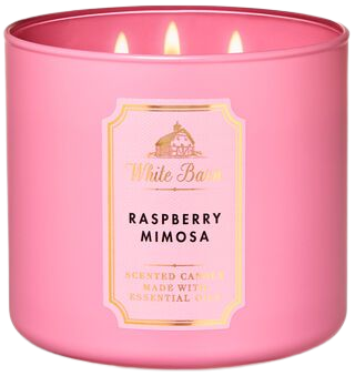 Raspberry Mimosa 3-Wick Candle - White Barn | Bath & Body Works