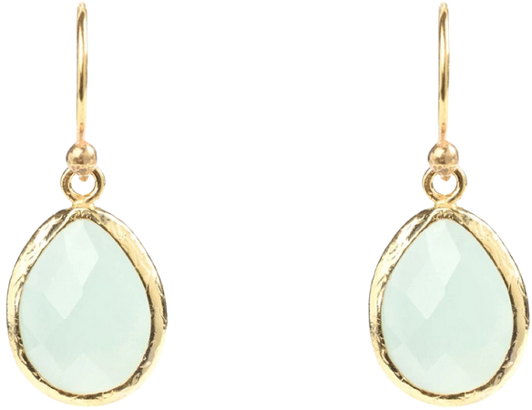 mint and gold earrings
