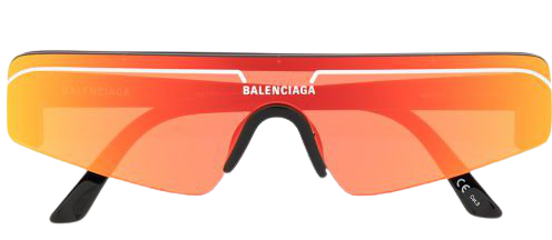 Balenciaga Eyewear logo-print Shield Sunglasses - Farfetch