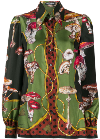Dolce & Gabbana mushroom-print twill shirt - FARFETCH