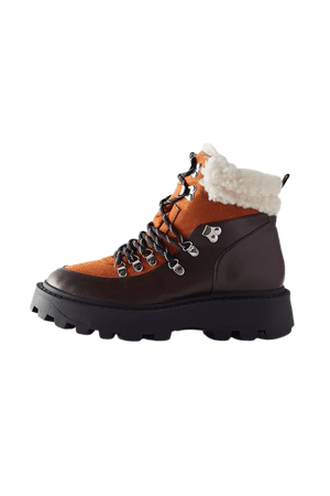 UO Tina Colorblock Sherpa Hiker Boot | Urban Outfitters