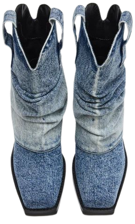 PIA Denim Fabric Cuffed Boot | Women's Booties – Steve Madden