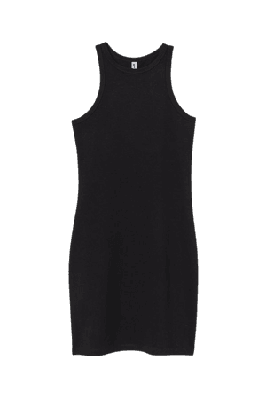 Cotton Jersey Dress - Black - Ladies | H&M US