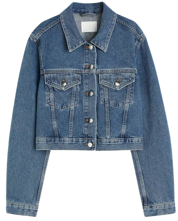 Cropped Denim Jacket - Denim blue - Ladies | H&M US