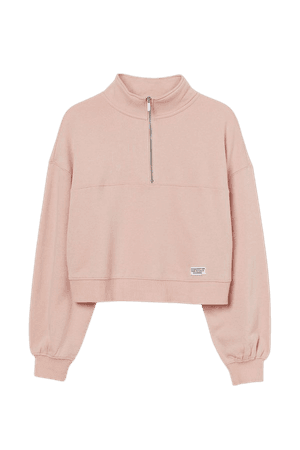 Half-zip Sweatshirt - Light pink - Ladies | H&M US