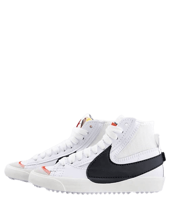 Nike Blazer Mid '77 Jumbo sneakers in white and black | ASOS