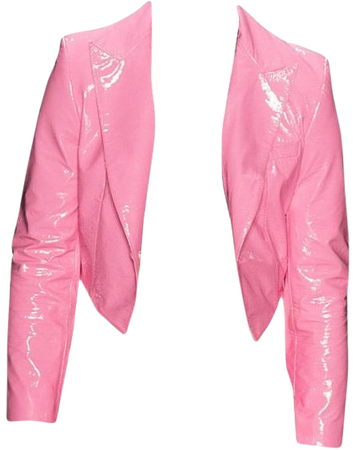Pink Leather Blazer Jacket