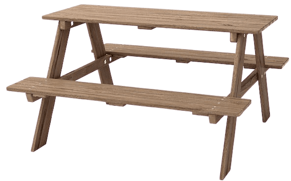RESÖ Children's picnic table - gray-brown stained gray-brown - IKEA