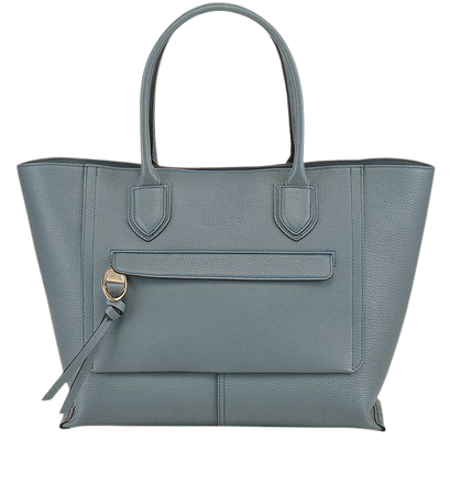 Longchamp Mailbox Large Leather Top Handle Bag, Sage at John Lewis & Partners
