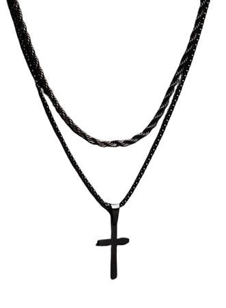 Black cross chain