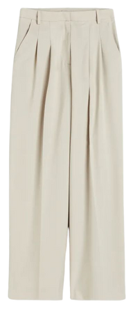 Wide-leg Pants - Light beige - Ladies | H&M US