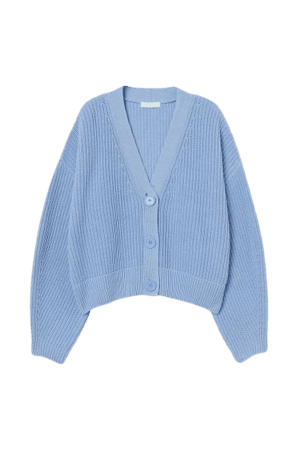 Cardigan tricotat reiat - Albastru-deschis - FEMEI | H&M RO