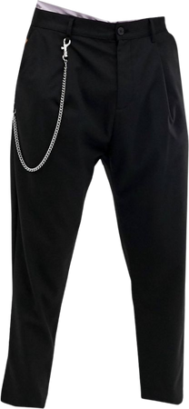 black pants with chain