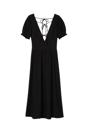 Embroidered Dress - Black - Ladies | H&M US