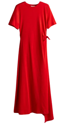 Wrapover T-shirt Dress - Red - Ladies | H&M US