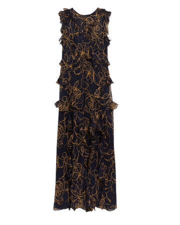 Sleeveless Waterfall Ruffle Midi Dress – Ted Baker, United States