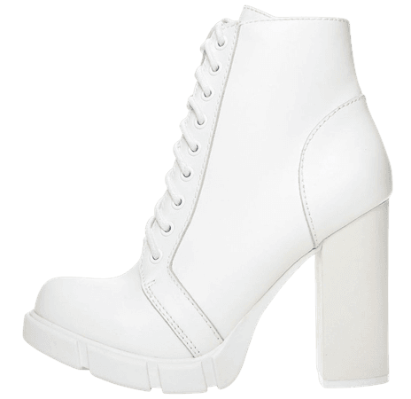 White Combat Boot Heels