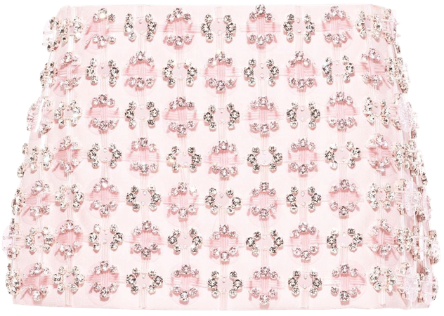 Miu Miu Cady bead-embellished miniskirt pink MG15791YSY - Farfetch