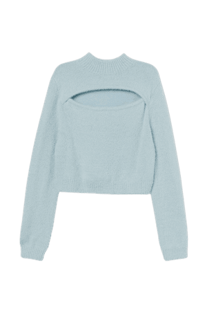 Cut-out Sweater - Light turquoise - Ladies | H&M US
