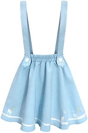 blue pastel kawaii skirt