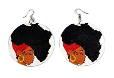 afro earrings