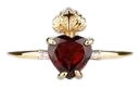 The Sacred Heart Garnet Ring - Gold – REGALROSE