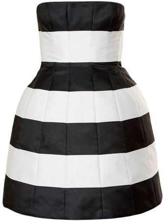 Carolina Herrera Striped Strapless Mini Dress - Farfetch