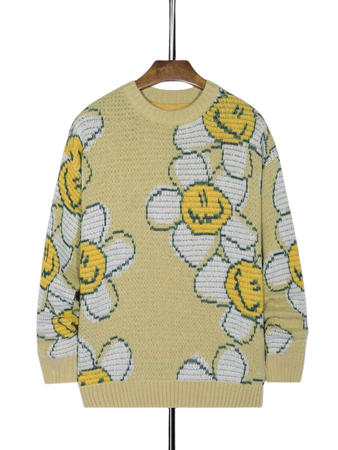 Men Floral Pattern Drop Shoulder Sweater | SHEIN USA