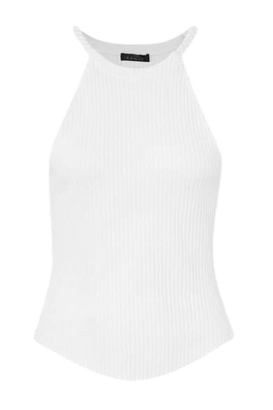 The Range - Division Braided Ribbed Stretch Cotton-jersey Tank - White