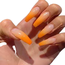orange long nails - Google Search