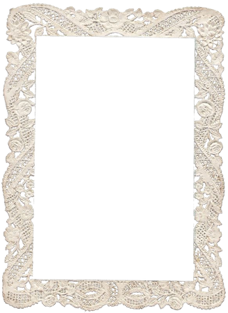 White Lace Frame PNG:KlosetKouture
