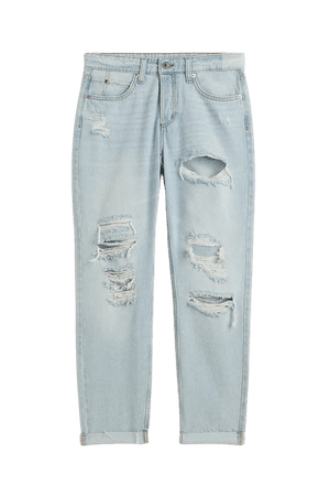 Boyfriend Low Regular Jeans - Light denim blue - Ladies | H&M US