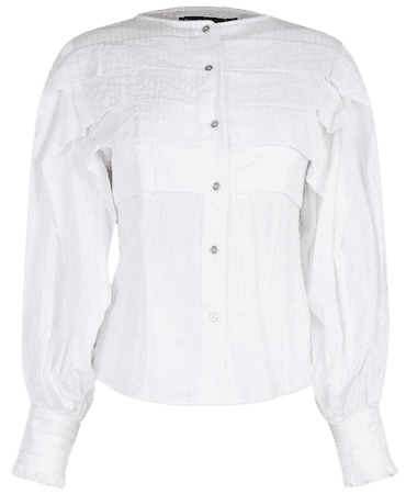 Pleat Sleeve Woven Blouse | Karen Millen