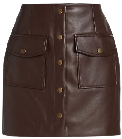 Shop Wayf Faux Leather A-Line Mini Skirt | Saks Fifth Avenue