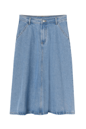 Knee-length Denim Skirt - Light denim blue - Ladies | H&M CA