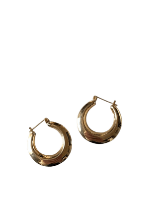 Atum earrings gold hoop earrings vintage gold hoops | Etsy