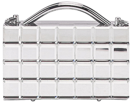 L’AFSHAR Silver Mirror Lou Lou Handbag