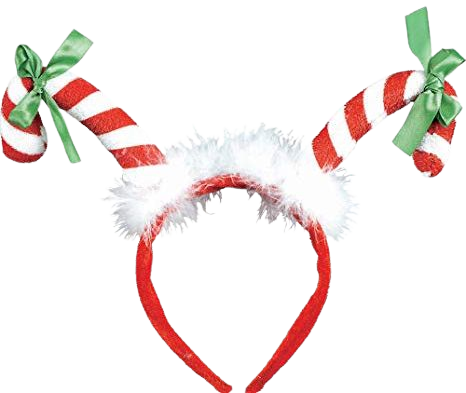 amscan Candy Cane Plush Fabric with Marabou Headband | Christmas Accessory: Toys & Games