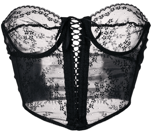 black lace corset top
