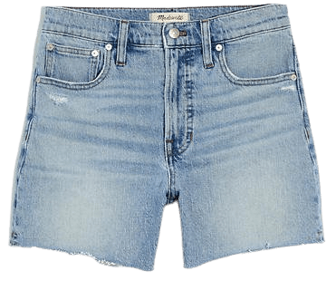 The Perfect Long Jean Short in Russett Wash
