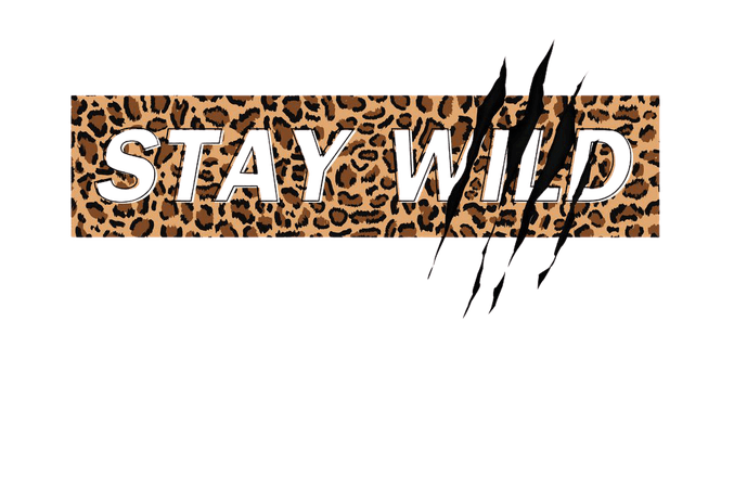 Stay wild on leopard background Royalty Free Vector Image