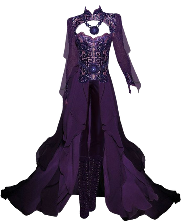 purple fantasy dress