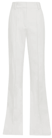 Iris White Wool Blend Flared Trousers – REISS