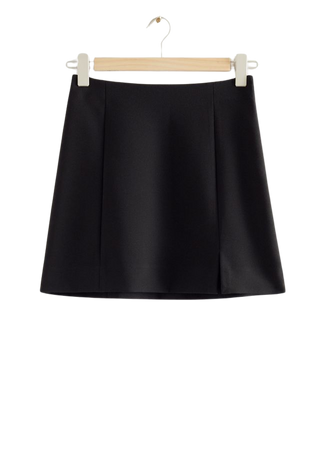 A-Line Mini Skirt - Black - Mini skirts - & Other Stories US