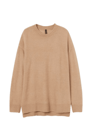 Knitted jumper - Beige - Ladies | H&M