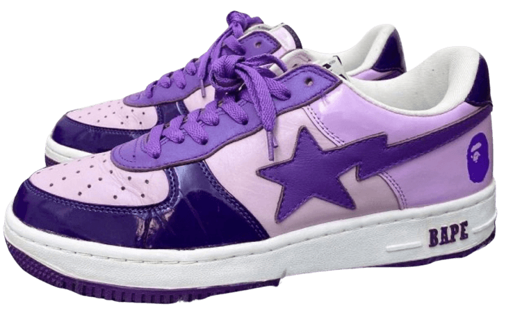 purple BAPE shoes