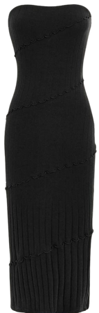 black bandeau dress