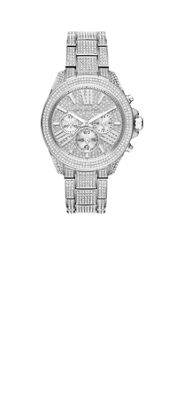 silver bling watch