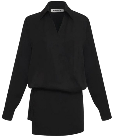 Executive collared Mini Dress | Black – Rumored